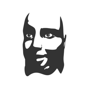 Kadın kafasının silueti. Yüzünü yarım döndür.