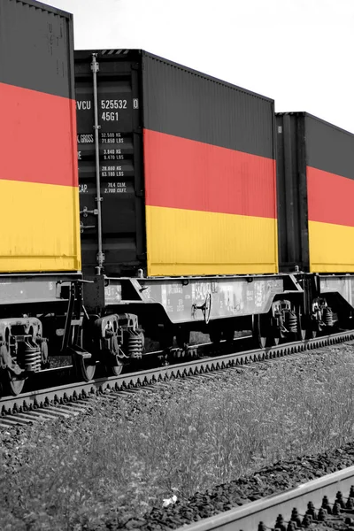 Godstransport på järnväg — Stockfoto