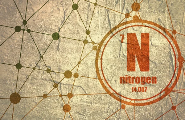 Elemento químico do nitrogênio. — Fotografia de Stock