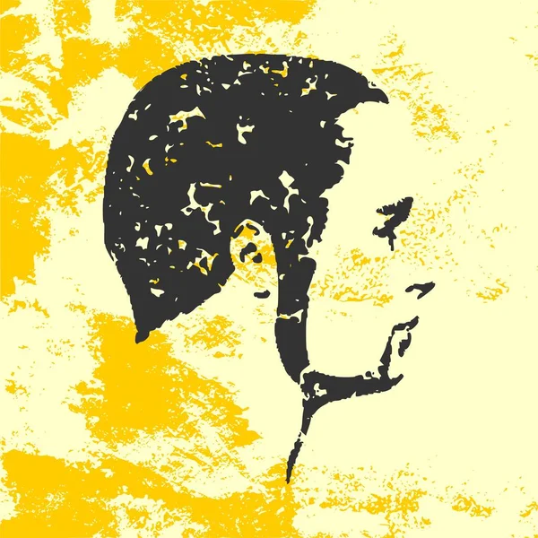Menselijke avatar silhouetten. Grunge stijl — Stockvector