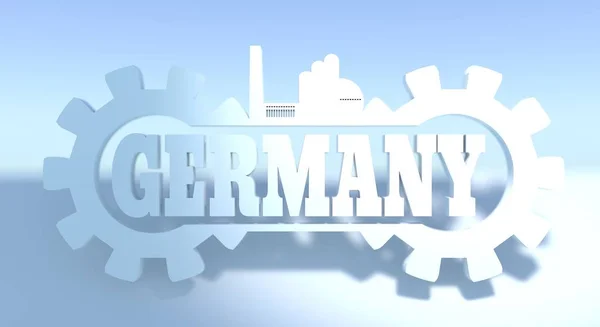 Ícones de energia e energia. Alemanha palavra — Fotografia de Stock
