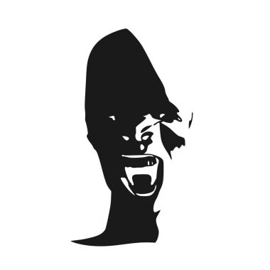 Şeytan ya da canavar çığlık atıyor.