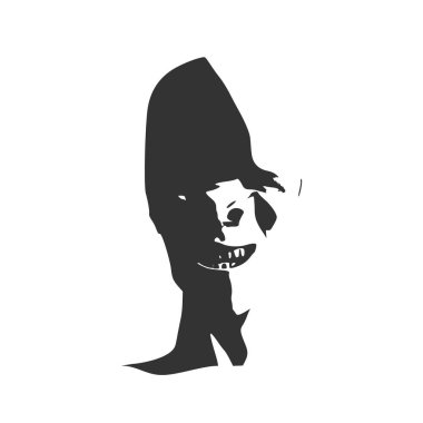 Smirking yüz siluet