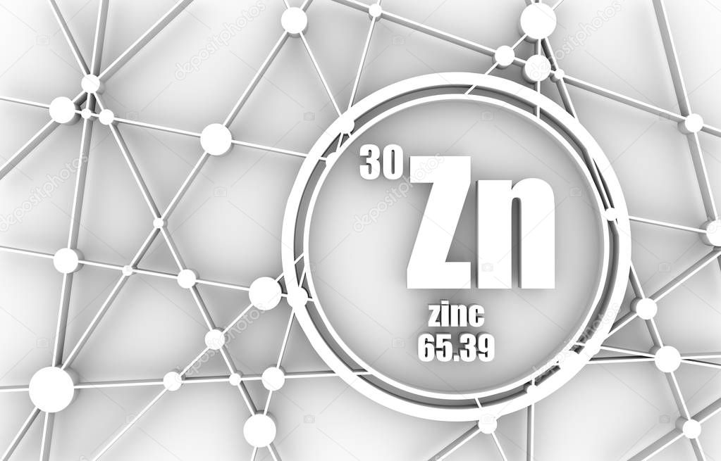 Zinc chemical element.