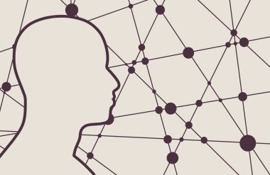 Bir adamın silueti.