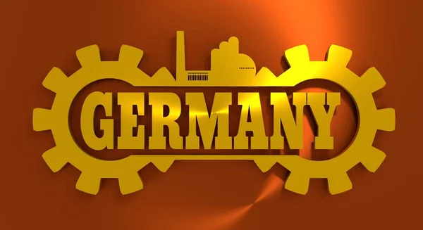 Ícones de energia e energia. Alemanha palavra — Fotografia de Stock