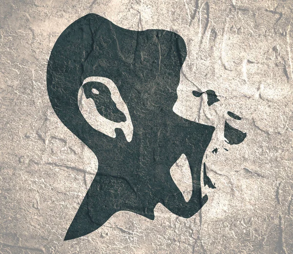 Şeytan ya da canavar çığlık atıyor.