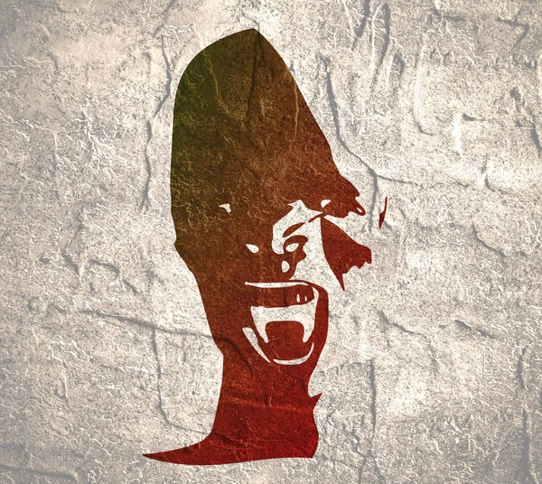 Şeytan ya da canavar çığlık atıyor.