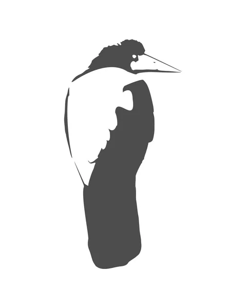 Птах Чорний ворон . — стоковий вектор