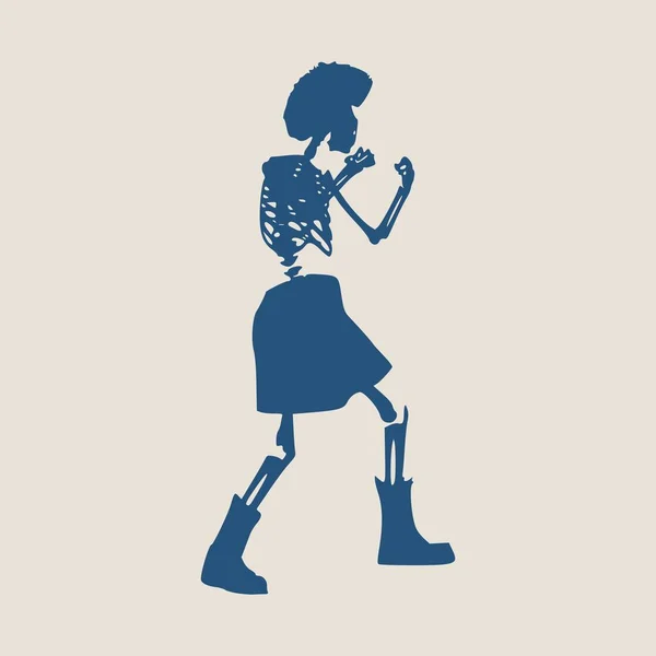 万圣节人类骨骼 — 图库矢量图片