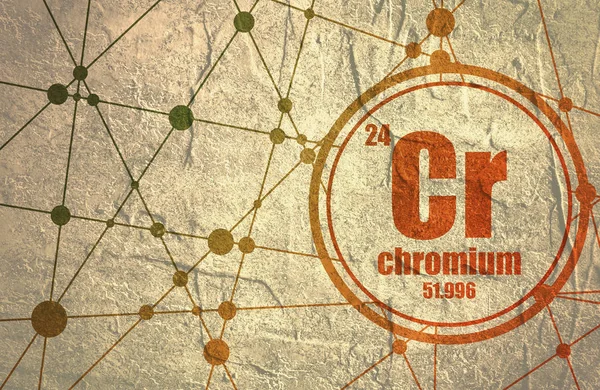 Chemisch element van chroom. — Stockfoto