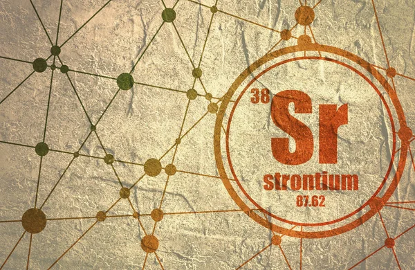 Strontium chemisch element. — Stockfoto
