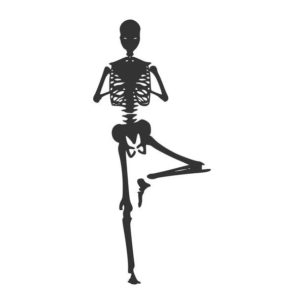 Esqueleto humano de Halloween — Vector de stock