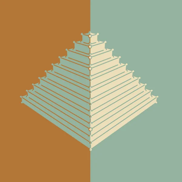 Isometry Ογκομετρικός πυραμίδα — Διανυσματικό Αρχείο