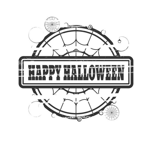 Timbre avec texte Joyeux Halloween — Image vectorielle