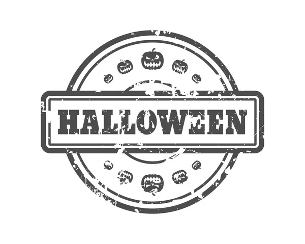 Briefmarke mit Halloween-Text — Stockvektor