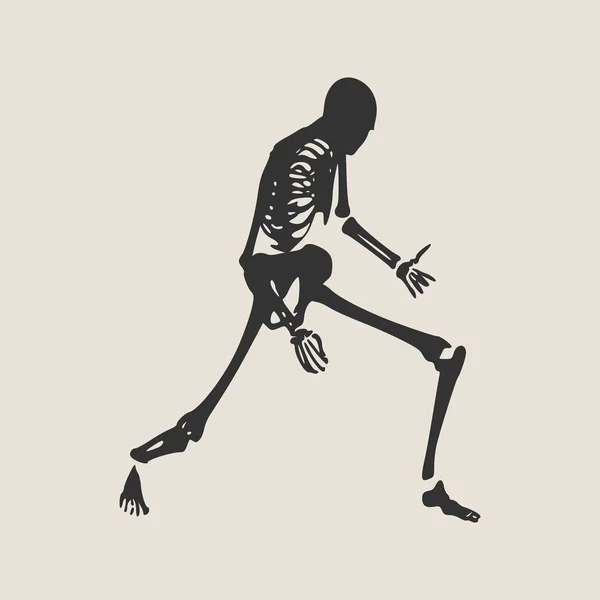 Скелет человека на Хэллоуин — стоковый вектор