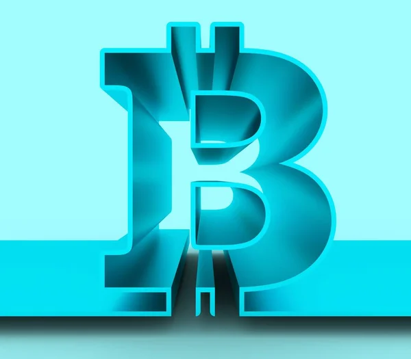 Bitcoin şifreleme para birimi sembolü — Stok fotoğraf