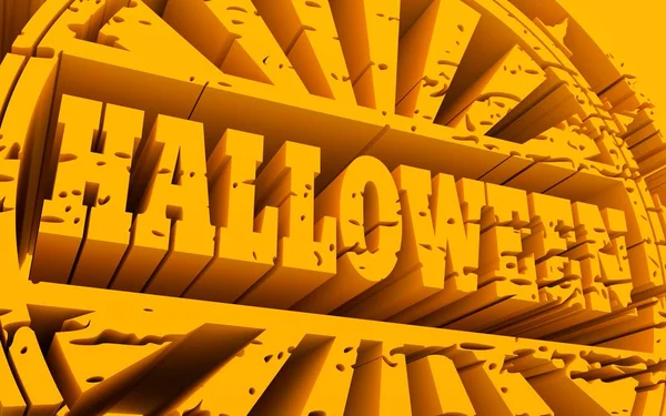 Graverade stämpel med Halloween text — Stockfoto