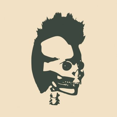 Kafatasının anatomik illüstrasyon