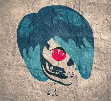 Kafatasının anatomik illüstrasyon