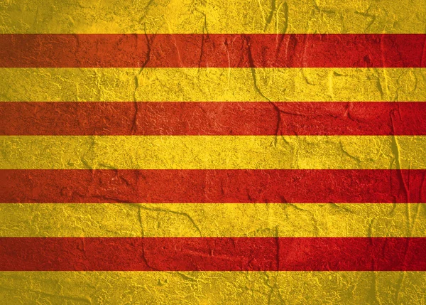 Drapeau texturé grunge Catalogne  . — Photo