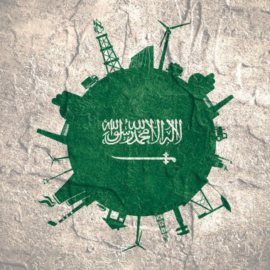 Sektöre bağlı siluetlerle çember.