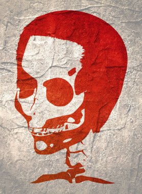 Kafatasının anatomik illüstrasyon