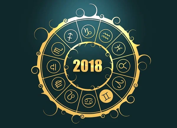Astroloji sembolleri bir dairede. İkizler işareti