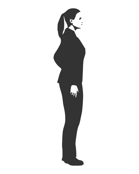 Poser la silhouette dame — Image vectorielle