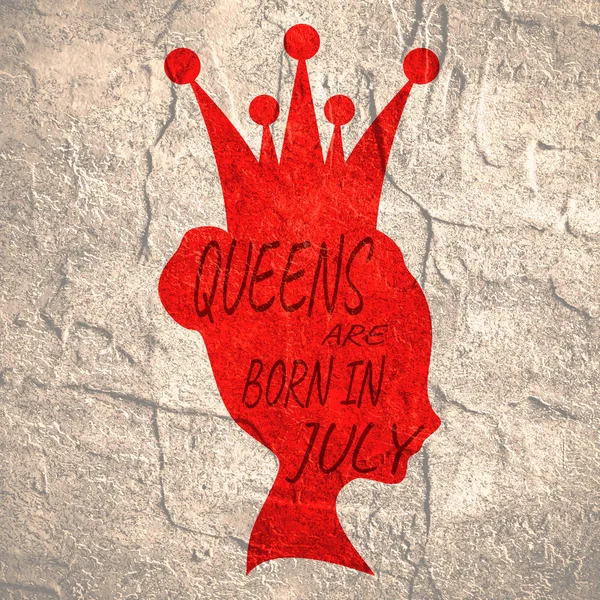 Vintage βασίλισσα σύμβολο. Κίνητρο φράση — Φωτογραφία Αρχείου