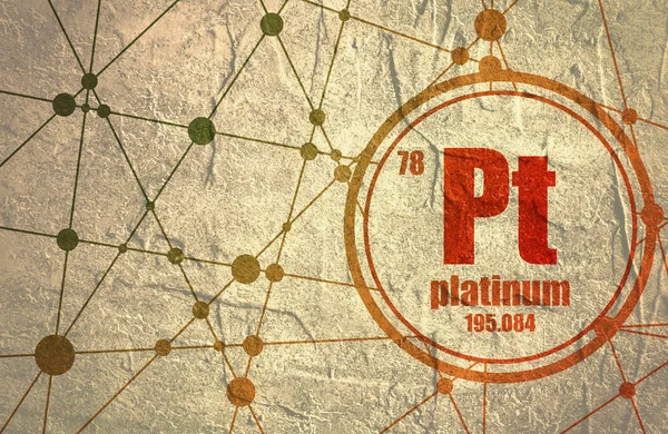 Platin-chemisches Element. — Stockfoto