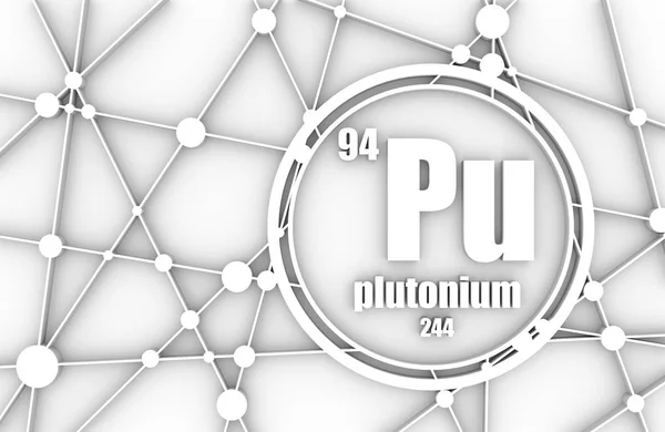 Chemisches Element Plutonium. — Stockfoto