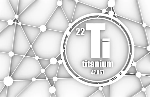 Tytanowy pierwiastek chemiczny. — Zdjęcie stockowe