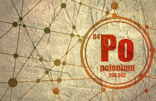 Polónium kémiai elem.. — Stock Fotó