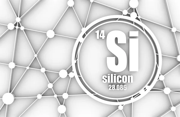Elemento químico de silício. — Fotografia de Stock