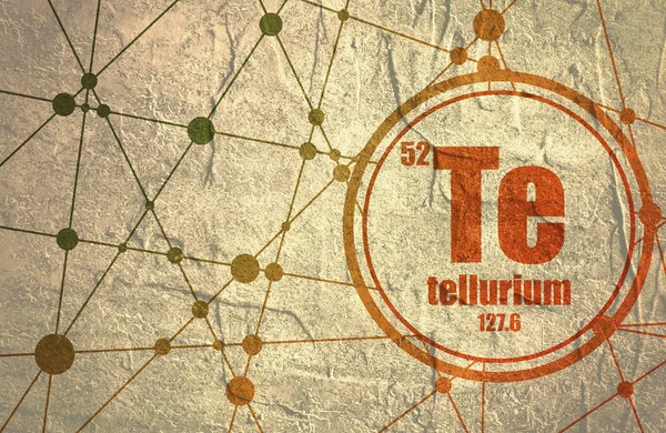 Unsur kimia telurium . — Stok Foto