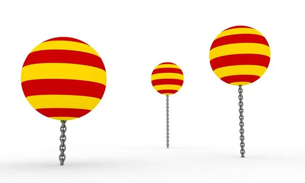 Bandera de Cataluña en globos — Foto de Stock