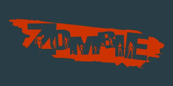 Zombie apocalipsis letras — Vector de stock