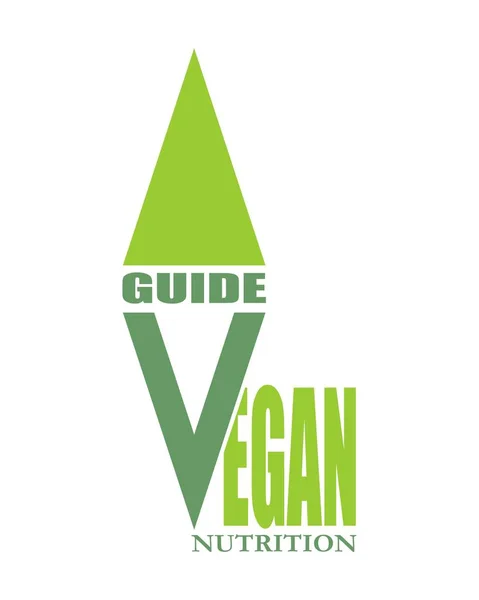 Concepto de emblema de guía nutricional vegana — Archivo Imágenes Vectoriales