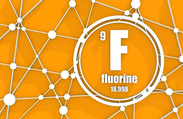 Elemento químico de flúor . —  Fotos de Stock
