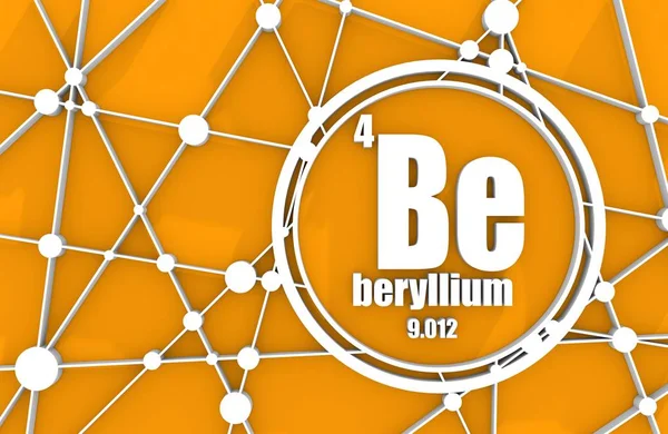 Pierwiastek chemiczny berylu. — Zdjęcie stockowe