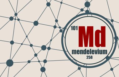 Mendelevium kimyasal elementi.