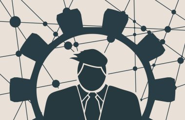 silueti bir gövde mans