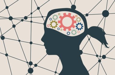 bir kadının baş silüeti