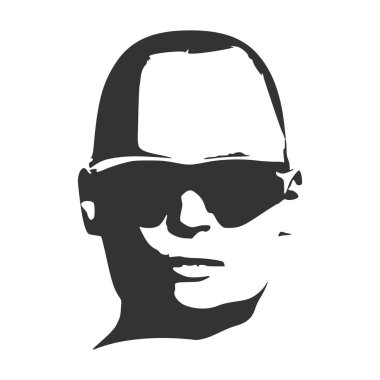 Adam portre Önden Görünüm.