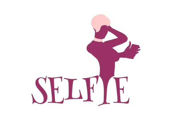 Tomar el concepto de selfie — Vector de stock