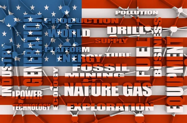 Nature gas industry relative words — Stock Photo, Image