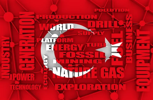 Nature gas industry relative words — Stock Photo, Image