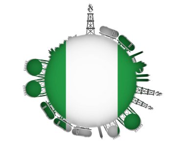 Doğal gaz endüstrisi tasarım konsepti.